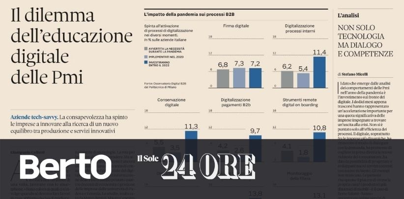 BertO, ejemplo de competencia digital según el artículo de Il Sole 24 Ore de Stefano Micelli